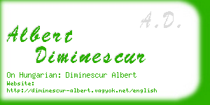 albert diminescur business card
